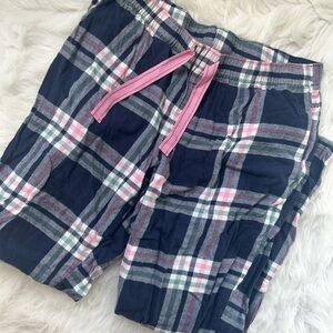 Old Navy Navy Plaid Shorts with Pink Drawstring